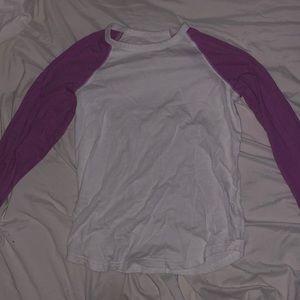 Purple and white shirt